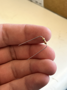 Bend the leads of the resistor