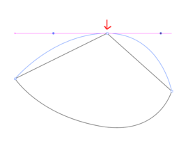 After creating the shape, you can edit the anchor points by clicking and dragging out the handles.