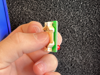 Place the battery holder in (shortening the - lead if necessary)